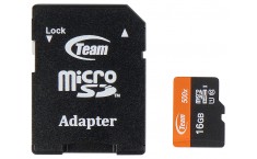 Team Group MicroSDHC 16GB UHS-I Class 10 Team + SD-adapter (TUSDH16GUHS03)